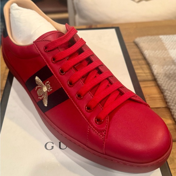 COPY - New in Box Red LeatherAc Sneakers Size 11.5 - Picture 8 of 15